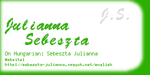 julianna sebeszta business card